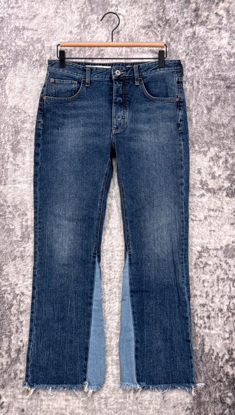 Anthropologie Jeans 27 Womens Pilcro Two Toned Crop Flare Leg
